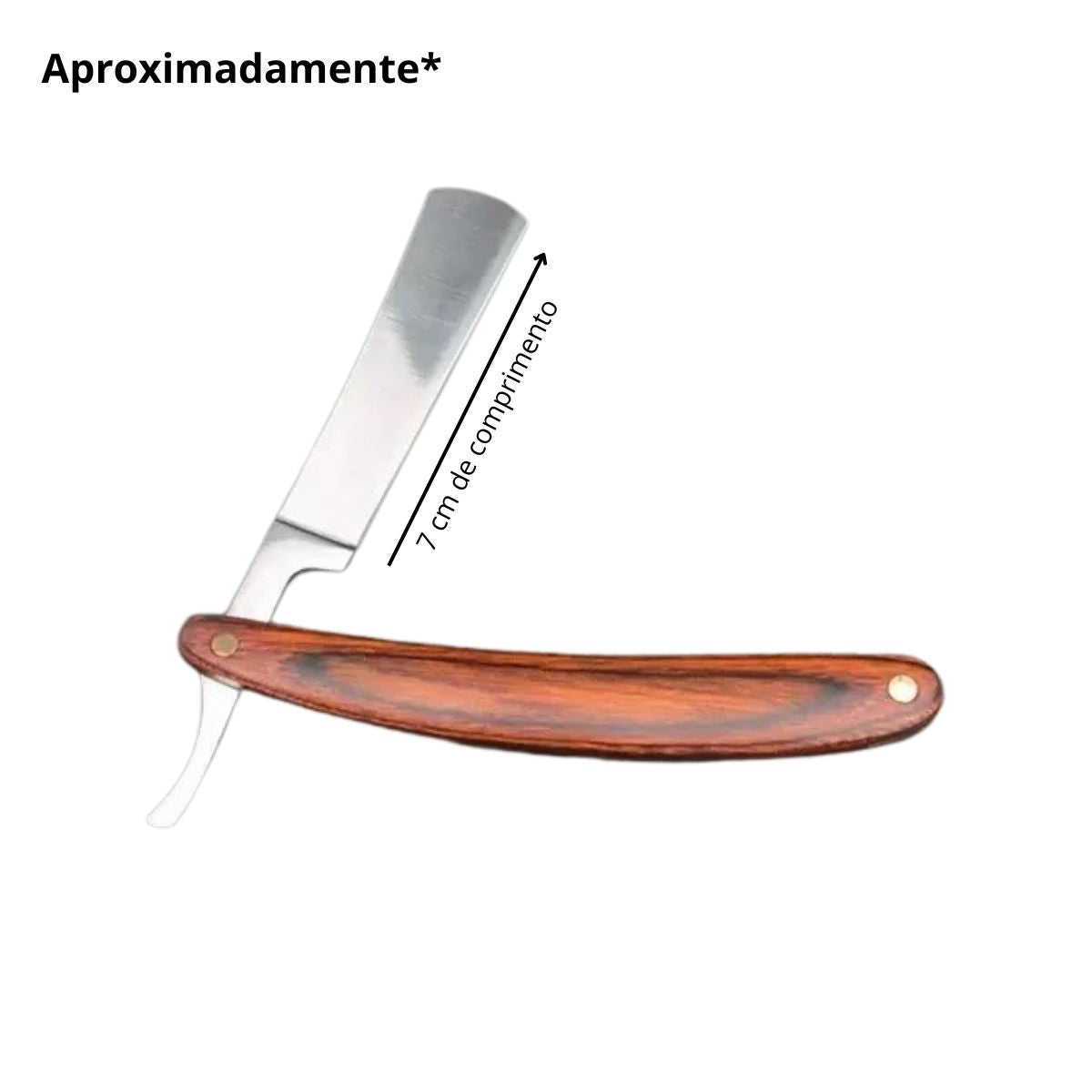 Navalha Aço Lamina Fixa Rustica de Barbear Dobrável Navalha Aço Lamina Fixa Rustica de Barbear Dobrável
